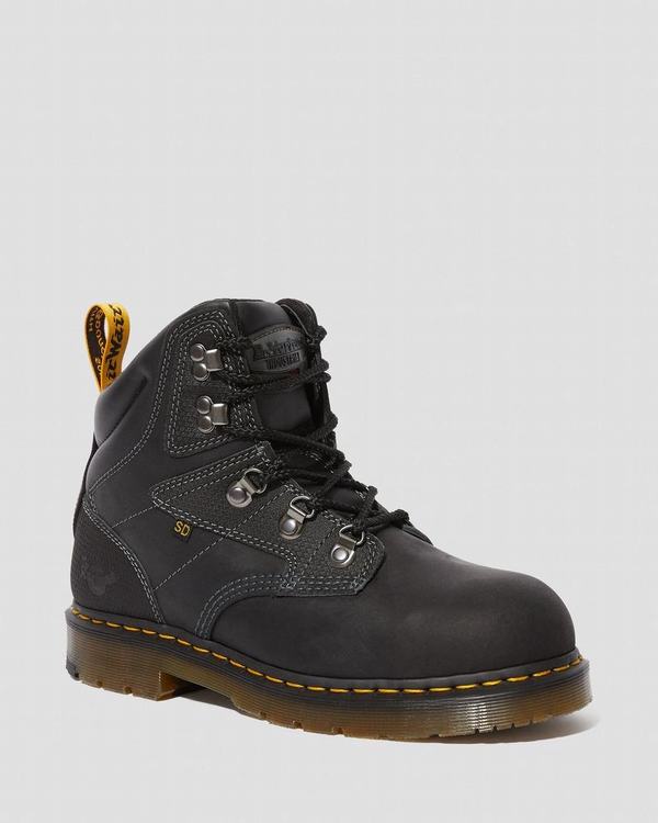 Dr Martens Dámské Pracovní Boty Earlstoke Steel Toe Černé, CZ-138476